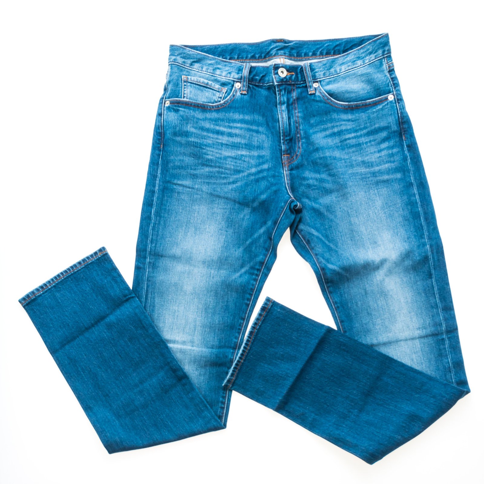 Light wash premium mens jeans